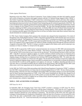 tesoro 10-Q Third Quarter 2006