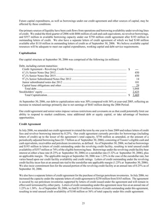 tesoro 10-Q Third Quarter 2006