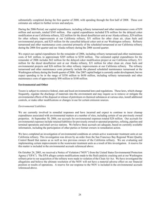 tesoro 10-Q Third Quarter 2006