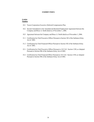 tesoro 10-Q Third Quarter 2006