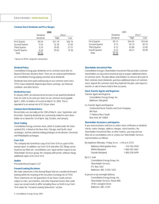 constellation energy 2002 Annual Report 