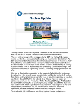 constellation energy 2008 Fourth Quarter Supporting Materials