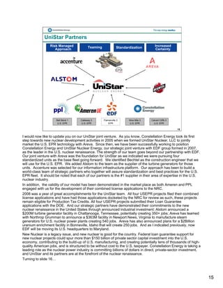 constellation energy 2008 Fourth Quarter Supporting Materials