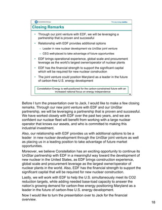 constellation energy 2008 Fourth Quarter Supporting Materials