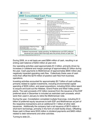 constellation energy 2008 Fourth Quarter Supporting Materials