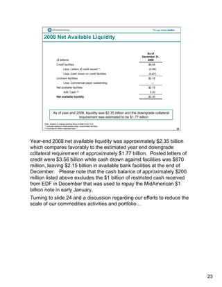 constellation energy 2008 Fourth Quarter Supporting Materials