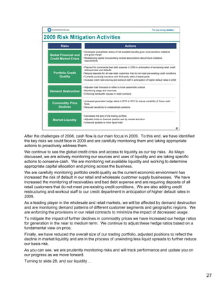 constellation energy 2008 Fourth Quarter Supporting Materials