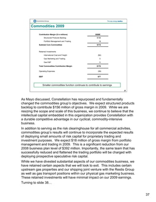 constellation energy 2008 Fourth Quarter Supporting Materials
