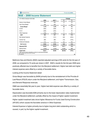 constellation energy 2008 Fourth Quarter Supporting Materials