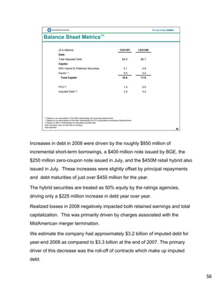 constellation energy 2008 Fourth Quarter Supporting Materials