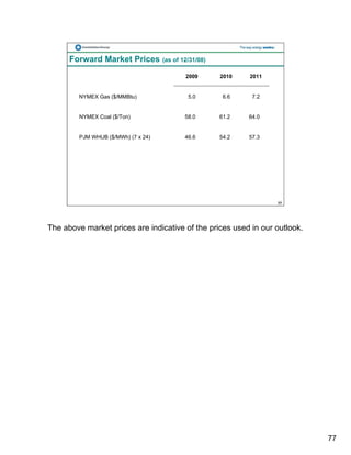 constellation energy 2008 Fourth Quarter Supporting Materials
