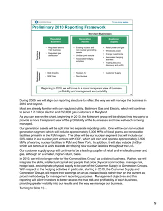 constellation energy 2008 Fourth Quarter Supporting Materials