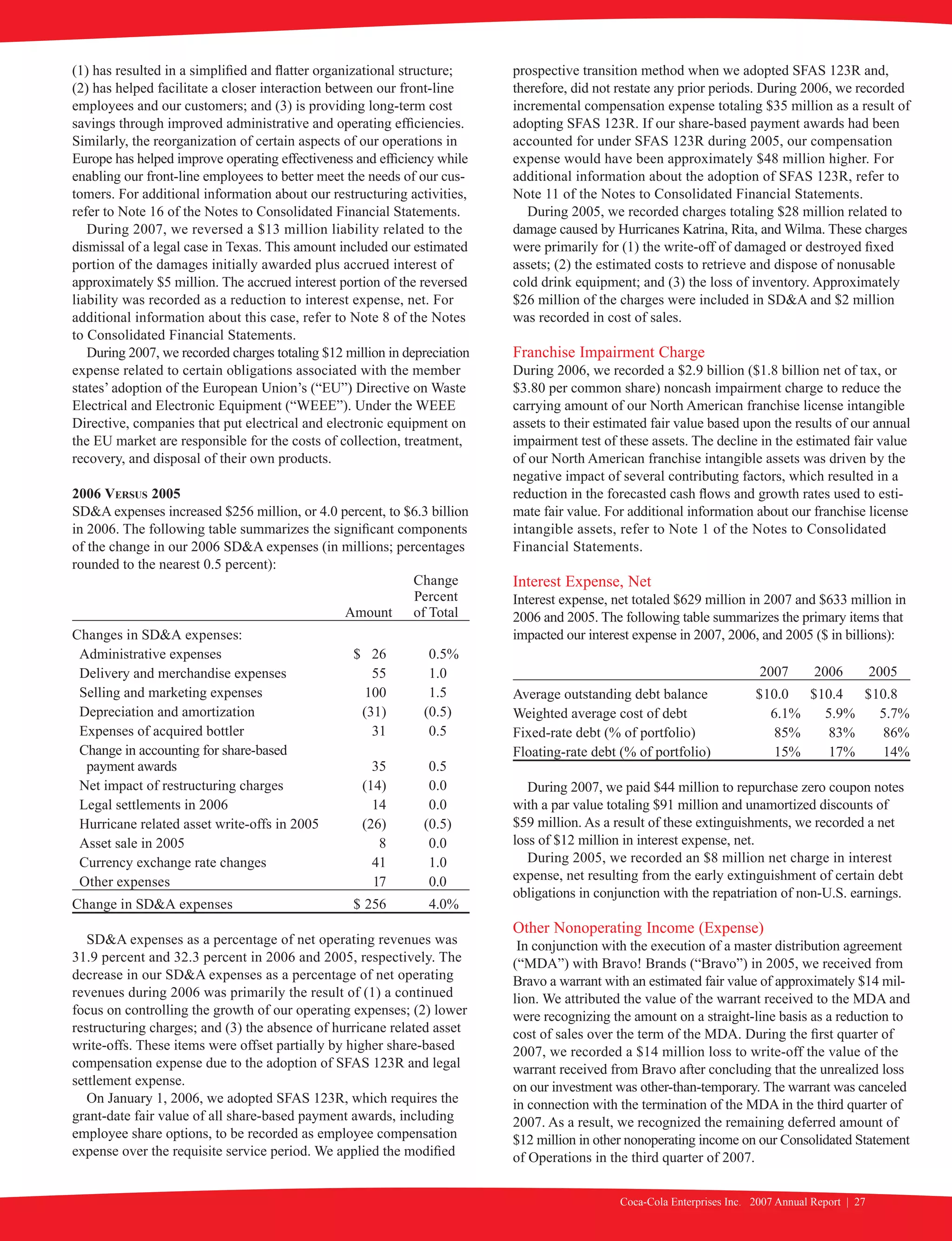 coca cola enterprises annual reports 2007