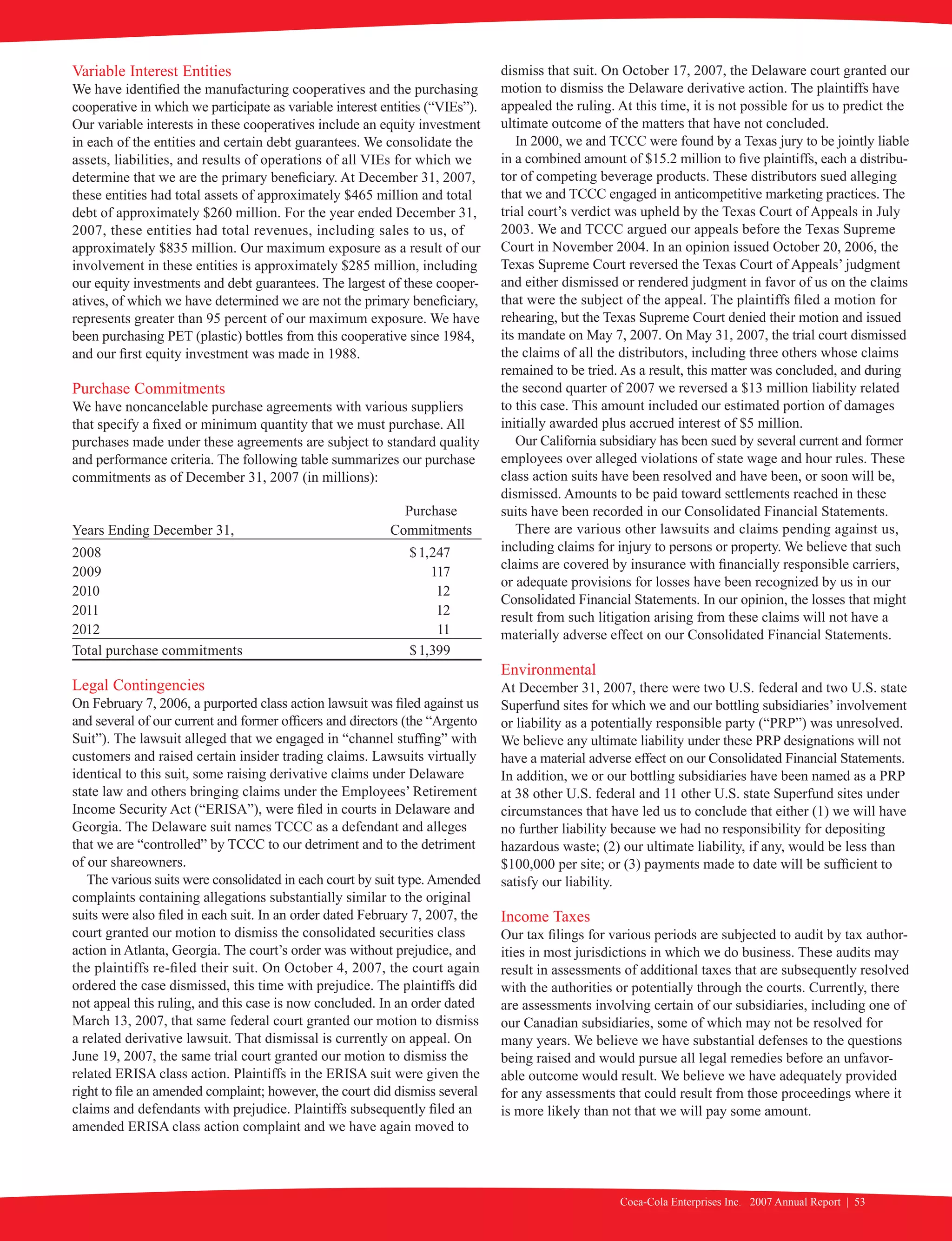 coca cola enterprises annual reports 2007