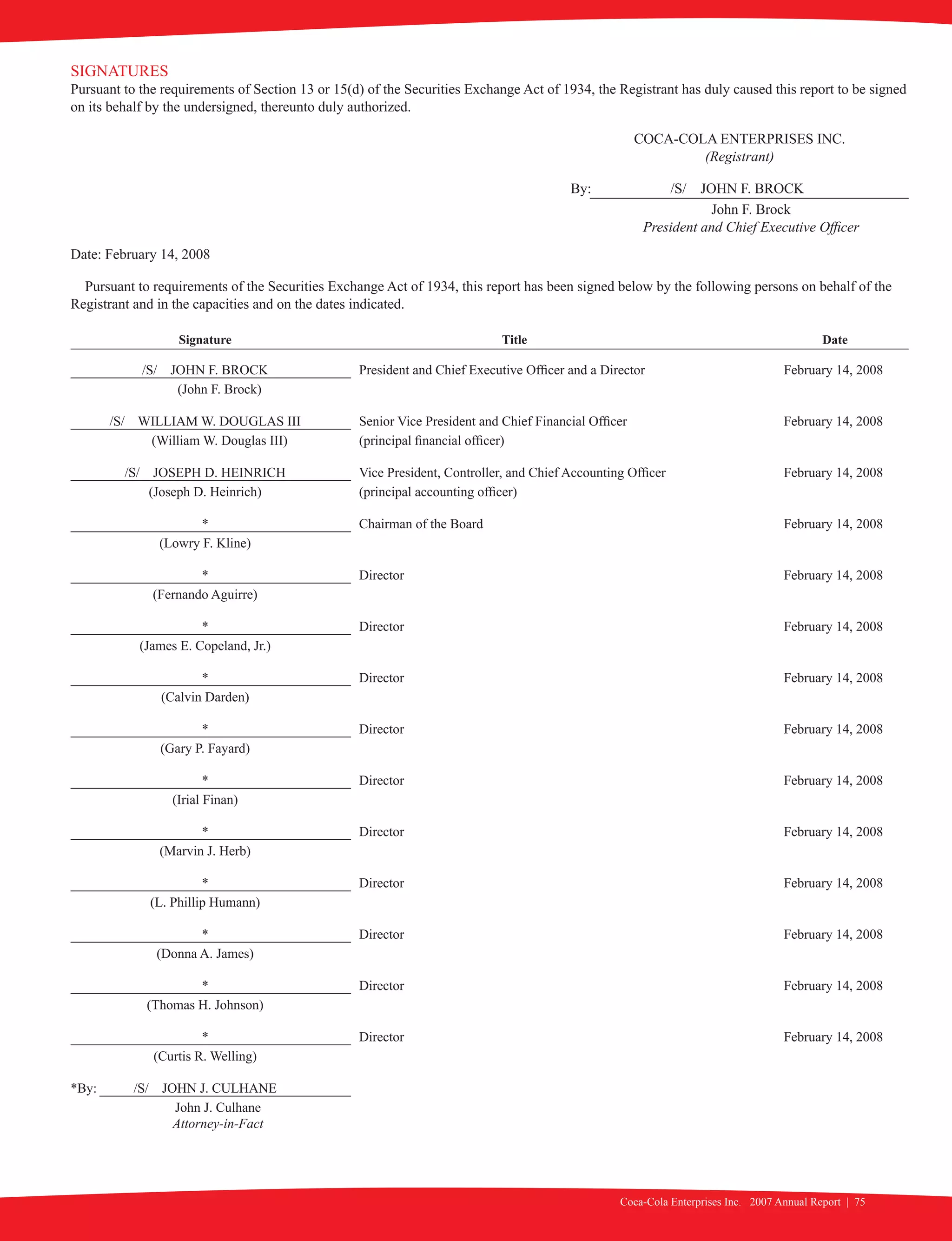 coca cola enterprises annual reports 2007