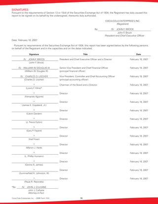 coca cola enterprises annual reports 2006