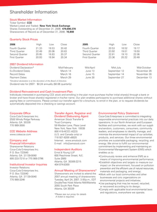coca cola enterprises annual reports 2006
