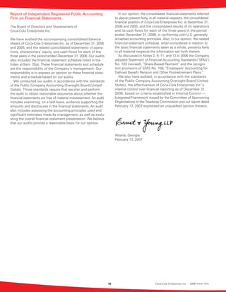 coca cola enterprises annual reports 2006