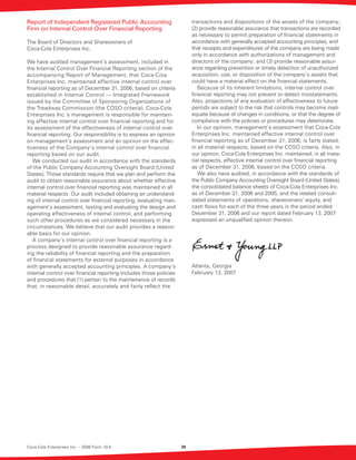 coca cola enterprises annual reports 2006