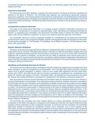 goodyear Proxy Statement 2007