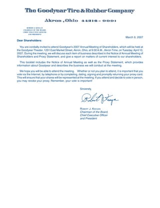 goodyear Proxy Statement 2007