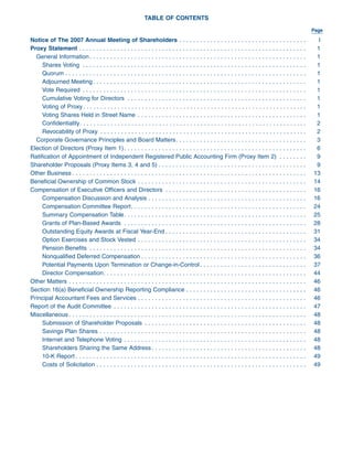 goodyear Proxy Statement 2007