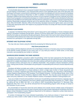 goodyear Proxy Statement 2007