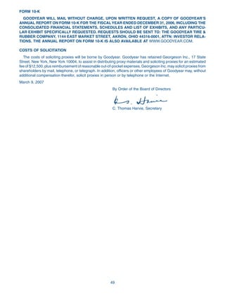 goodyear Proxy Statement 2007