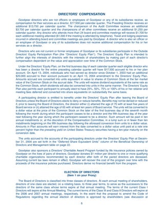 goodyear Proxy Statement 2005