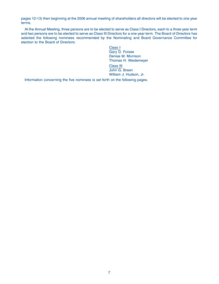 goodyear Proxy Statement 2005