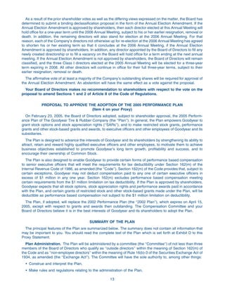 goodyear Proxy Statement 2005