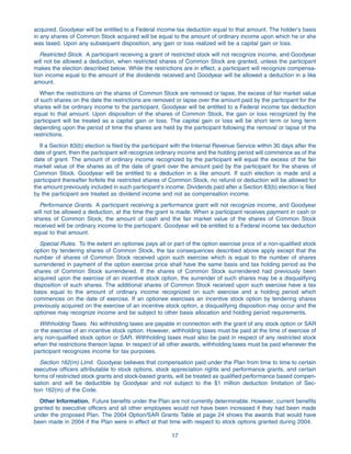 goodyear Proxy Statement 2005