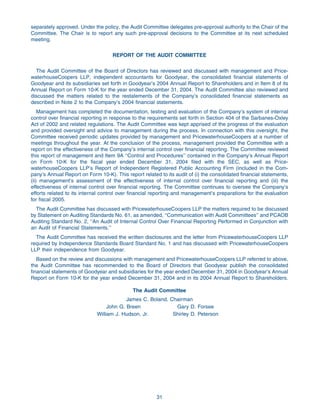 goodyear Proxy Statement 2005