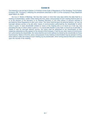 goodyear Proxy Statement 2005