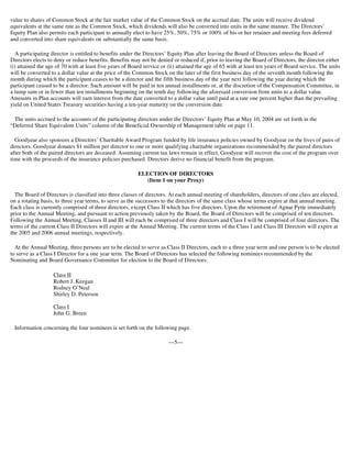 goodyear Proxy Statement 2004