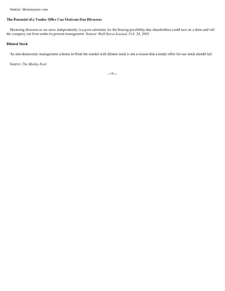 goodyear Proxy Statement 2004