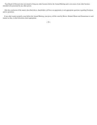 goodyear Proxy Statement 2004