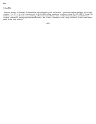 goodyear Proxy Statement 2004