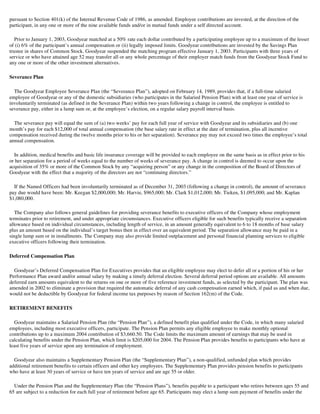 goodyear Proxy Statement 2004