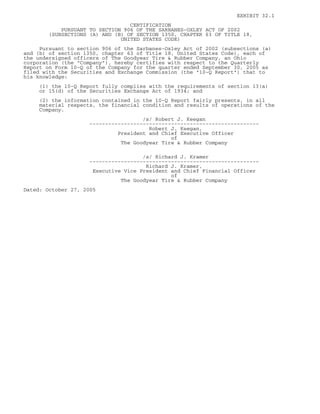 goodyear 10Q Reports3Q'05 10-Q