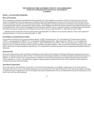 goodyear 10Q Reports3Q'05 10-Q
