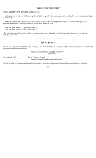 goodyear 10Q Reports1Q'04 10-Q/A