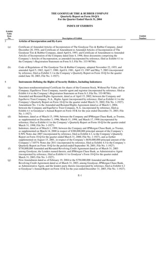 goodyear 10Q Reports1Q'04 10-Q/A