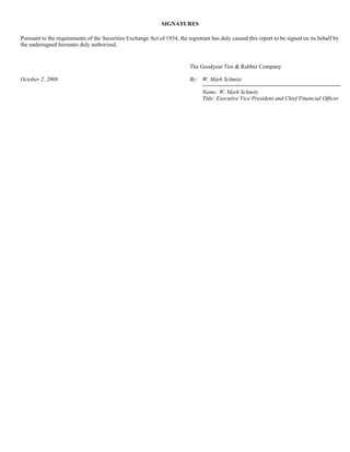 goodyear 8K Reports 10/02/08