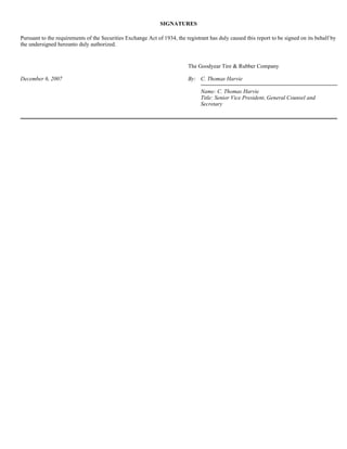 goodyear 8K Reports 12/06/08