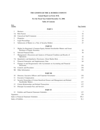 goodyear 10K Reports 2006