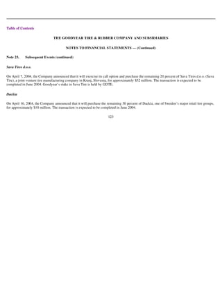 goodyear 10K Reports 2003