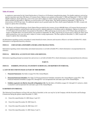 goodyear 10K Reports 2003