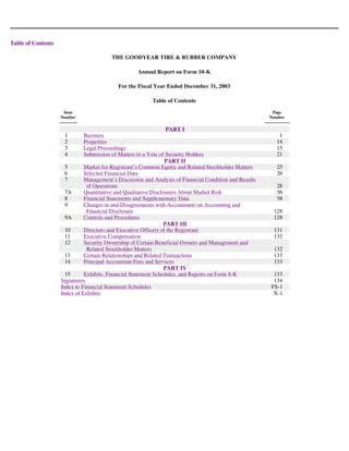 goodyear 10K Reports 2003