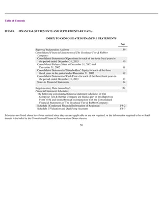 goodyear 10K Reports 2003